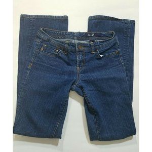 Women's Seven 7 Dark‎ Blue Denim Wash Embroidered